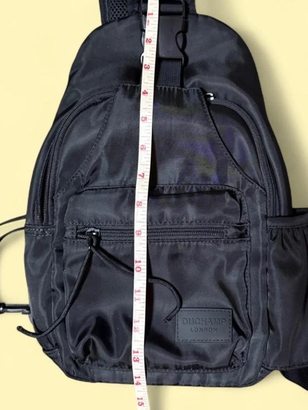 Duchamp Black Sling Belt Bag with Padded Strap